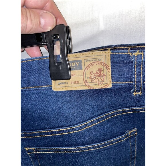 Rugby University Straight Jeans Men’s Sz 38x27 Blue Adjusted Inseam 27 Stretch - Picture 9 of 12